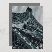 Eifelturm Paris Steel und Himmel Einladung (Vorne/Hinten)
