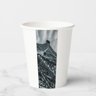 Eifelturm Paris Steel und Himmel Pappbecher