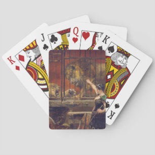 Eifersüchtige Löwin Paul Friedrich Meyerheim Maler Spielkarten