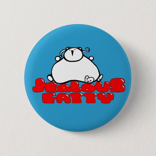 Eifersüchtiges fetthaltiges button (Vorderseite)