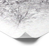 Eiffel BW Sketch Poster (Ecke)