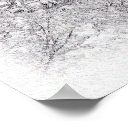 Eiffel BW Sketch Poster (Ecke)