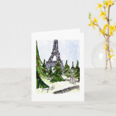 Eiffel Christmas Trees Karte (Gelbe Blume)
