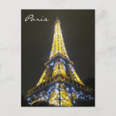 eiffel Glitzern Postkarte (Vorderseite)