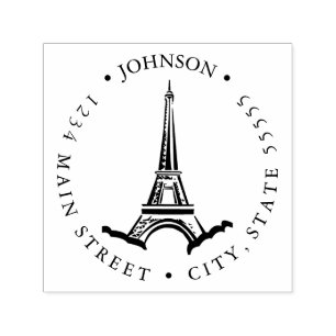 Eiffel-Illustrations-Rückkehr-Aufkleber Permastempel