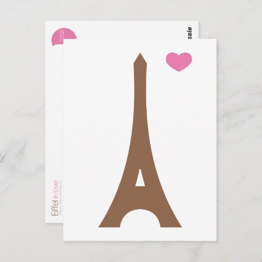 Eiffel in der Liebe... Postkarte (Vorne/Hinten)