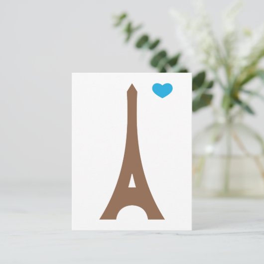 Eiffel in der Liebe... Postkarte (Stehend Vorderseite)