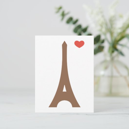 Eiffel in der Liebe... Postkarte (Stehend Vorderseite)