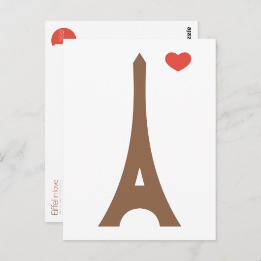 Eiffel in der Liebe... Postkarte (Vorne/Hinten)