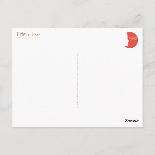 Eiffel in der Liebe... Postkarte (Rückseite)