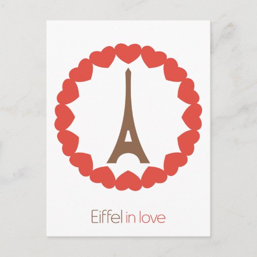 Eiffel in der Liebe... Postkarte (Vorderseite)