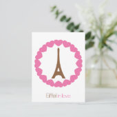 Eiffel in der Liebe... Postkarte (Stehend Vorderseite)