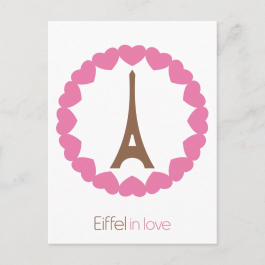 Eiffel in der Liebe... Postkarte (Vorderseite)
