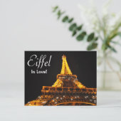 Eiffel in Liebe Postkarte (Stehend Vorderseite)