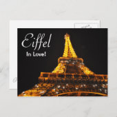 Eiffel in Liebe Postkarte (Vorne/Hinten)
