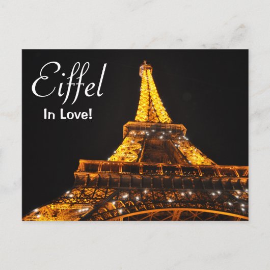 Eiffel in Liebe Postkarte (Vorderseite)