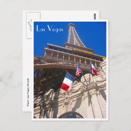 Eiffel las vegas postkarte (Vorne/Hinten)