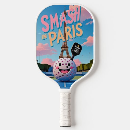 Eiffel Smash - Paris Pickleball Design Pickleball Schläger (Vorderseite)