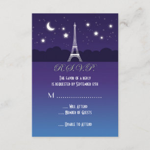 Eiffel Tower 16 . Geburtstag RSVP-Karte RSVP Karte