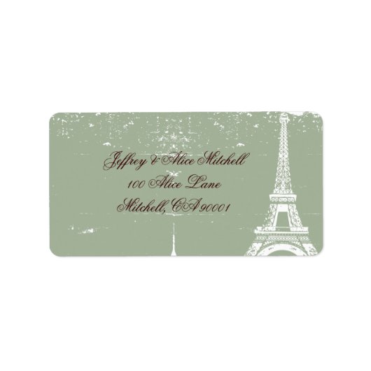 Eiffel Tower Address Labels Adressaufkleber (Vorne)