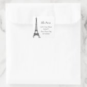 Eiffel Tower Address Sticker (Tasche)