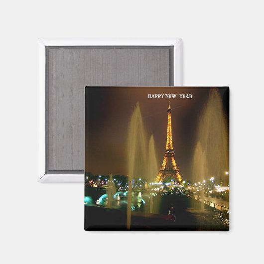 EIFFEL TOWER AM NACHT MAGNET (Vorderseite/Rückseite)