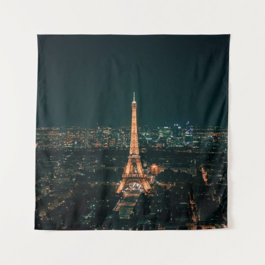 EIFFEL TOWER AM NACHT WANDTEPPICH (Vorderseite)