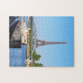 Eiffel tower and Pont Rouelle on Seine river Puzzle (Horizontal)