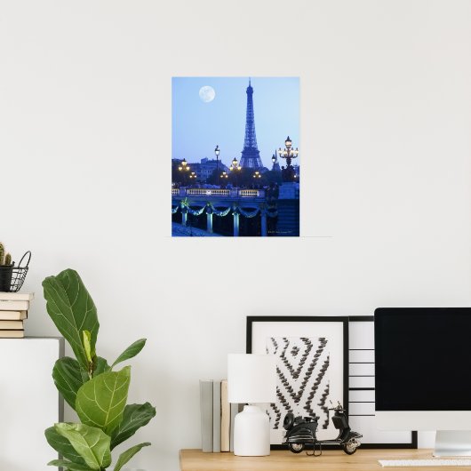 Eiffel Tower at Dusk Poster (Heimbüro)