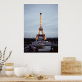 Eiffel Tower at Dusk Poster (Küche)