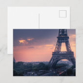 Eiffel Tower at Dusk Postkarte (Vorne/Hinten)