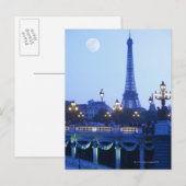 Eiffel Tower at Dusk Postkarte (Vorne/Hinten)