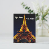 Eiffel Tower at Night – Paris Postkarte (Stehend Vorderseite)