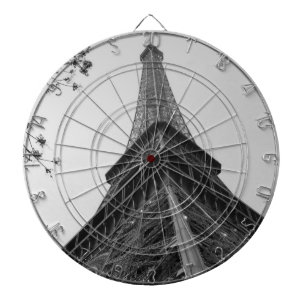 Eiffel Tower b/w Dartscheibe