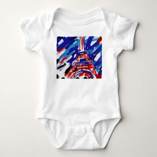 Eiffel Tower Baby Strampler (Vorderseite)