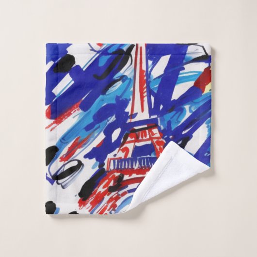 Eiffel Tower Badhandtuch Set (Waschlappen)