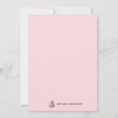 Eiffel Tower Birthday Paris France Floral Einladung (Rückseite)