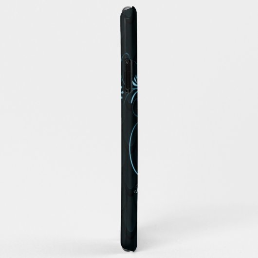 Eiffel Tower Blue Floral Wirbel Case-Mate iPhone Hülle (Hinten/Rechts)