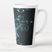 Eiffel Tower Blue Floral Wirbel Milchtasse (Rechts)