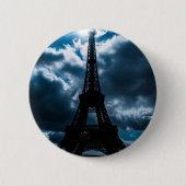 Eiffel Tower Blue Night Button (Vorderseite)