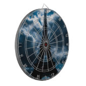 Eiffel Tower Blue Night Dartscheibe (Vorderseite Links)