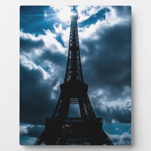Eiffel Tower Blue Night Fotoplatte (Vorderseite)