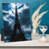 Eiffel Tower Blue Night Fotoplatte (Seite)