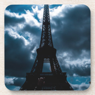Eiffel Tower Blue Night Getränkeuntersetzer
