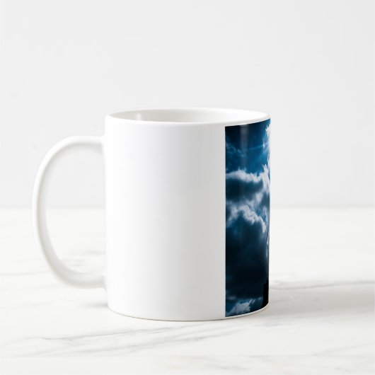 Eiffel Tower Blue Night Kaffeetasse (Links)