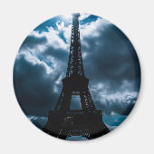 Eiffel Tower Blue Night Magnet (Vorne)