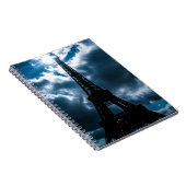 Eiffel Tower Blue Night Notizblock (Rechte Seite)