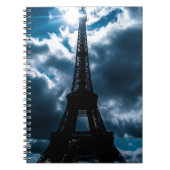 Eiffel Tower Blue Night Notizblock (Vorderseite)