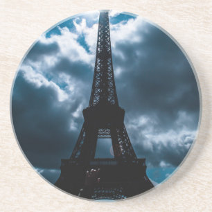 Eiffel Tower Blue Night Untersetzer