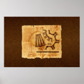 Eiffel Tower Blueprints Poster (Vorne)